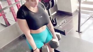 Thick Gym Babe Stretched By Giant Cock On Weight Bench