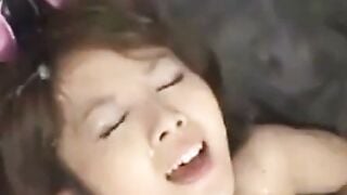 Japanese Amateur Slut in Costume Gets Bukkaked and Covered in Cum