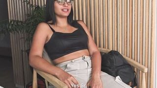 Latina Teen Sucks Cock In Fishnets Before Hard Hotel Fucking