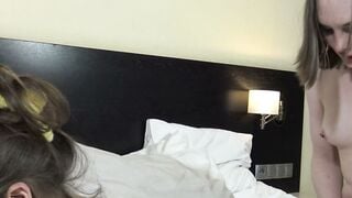 Brunette Shemale Sucks Cock Then Gets Fucked Deep in Missionary