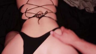 Britney Deepthroats Thick African Dick In Tight Black Bodysuit