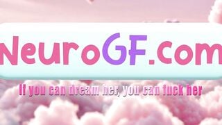 Redhead AI Babe Deepthroats Thick Dick on Neon Cyberpunk Stream