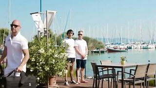 Little Caprice Raw Yacht Sex: Muscular Man Rides Her Tight Ass Outdoors