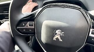 POV German Teen Deepthroats Cock & Gets Anal Creampie in Car