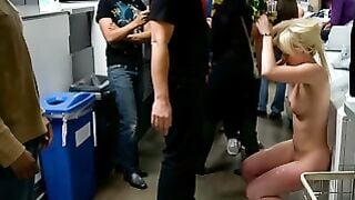 Blonde Missy Public Laundromat Anal & Foot Worship