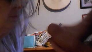 Busty Wife Sucks Cock And Gets Cum On Tits