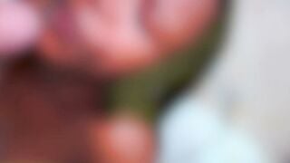 Tiny Ebony Teen Sucks Cock & Gets Pissed In Mouth POV