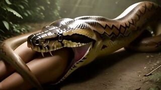 Ai Swallowed Whole By Giant Python Snake Vore Fantasy