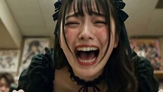 AI Bizarre: Japanese Girl Deepthroats Massive Insect Dick in Public Shop