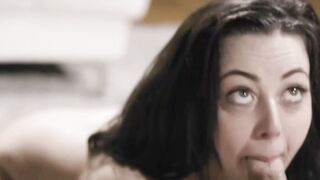 Petite Brunette Whitney Wright Deepthroats Big Cock After Blouse Rip