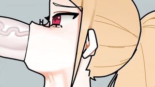 Blue Hair Anime Girl Deepthroats Glory Hole Cock & Takes It In Tight Ass