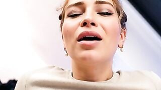 TS Emma Vai Sucks Big Pink Dildo Solo