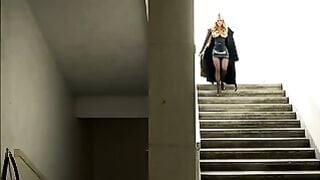 Johanna B Sucks Bound John Jammen's Thick Cock In Dungeon Anal Footjob