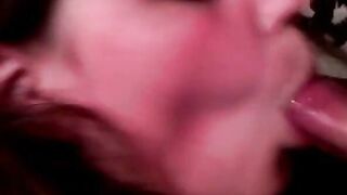 Big-Titted German Amateur Sucks Cock With Messy Cumshot Finish