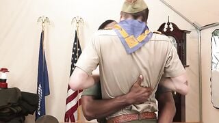 Sean Xavier Bareback Anal Fucks Petite Twink Scout in Tent