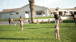 Lacey Jayne Sucks Ricky's Cock Before Massive Poolside Resort Orgy