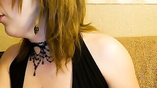 Smoking Cam Girl Sucks Cock on Webcam