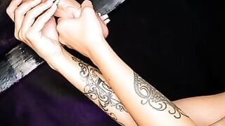 Stephanie Love Double Fists Hard Cock While Vibrating Her White Pussy