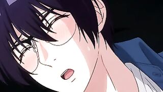 Hentai Nerd Gets Hard Anal Creampie And Ass Play On Sweaty Uke