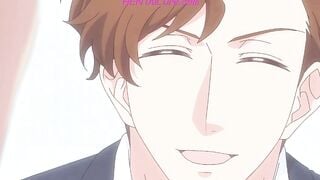 Hentai Gay Nerd Sucks Cock & Gets Hard Anal Creampie Overflow
