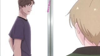 Hentai Gay Nerd Sucks Cock & Gets Hard Anal Creampie Overflow