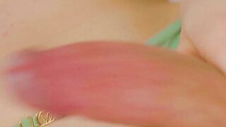 Brunette Shemale Gives Slow Teasing Handjob in Cozy Bedroom