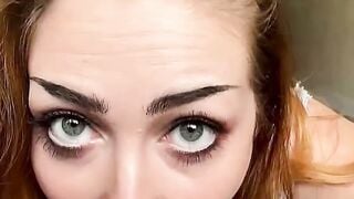 Kira Fox Blindfolded Step Sister Sucks Cock & Swallows Cum