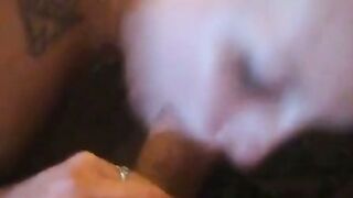 American Hooker Sucks Cock And Gets A Facial POV