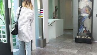 Blonde Cougar Deepthroats Massive Black Cock For Son's Audition Deal