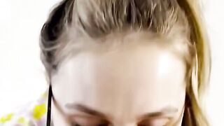 Blonde Step Mom Deepthroats Step Son While Talking On Phone