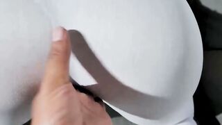 Big Ass Neighbor Strips White Barbie Tee For Deep Throat Dick Suck On Couch
