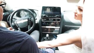 Runaway Bride TS Anal Fucked By Stranger In Car