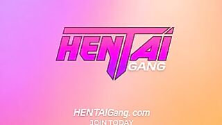 Rough Anime Parody: Huge Tits & Big Cock Doggy Style Creampie