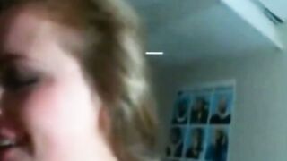 Amateur Blonde Gets Messy Facial Cumshot