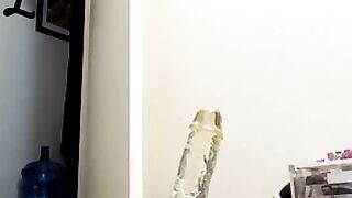 Amateur Webcam Babe Sucks Big Cock & Fucks Ass With Sex Toy