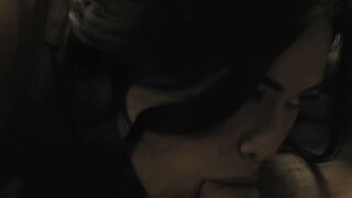 Scarlett Alexis Deepthroats Ex-Husband's Big Cock on Sofa