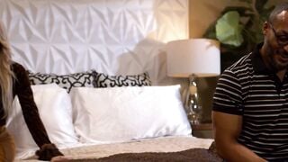 Ariel Demure Deepthroats Big African Dick in Hotel Room