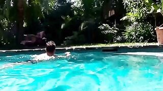 Devon Lee PAWG MILF Deepthroats Marcus London in Backyard Pool