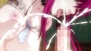 Hentai Nerd Boy Cuckolded By Busty Redhead & Pink Pigtails Creampie Threesome