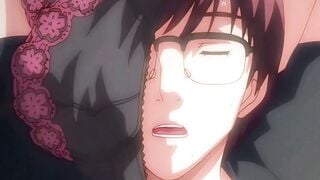 Hentai Nerd Boy Cuckolded By Busty Redhead & Pink Pigtails Creampie Threesome