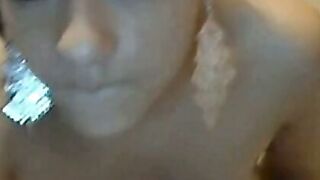 Big-Boobed Latina Webcam Slut Gets Oiled Up
