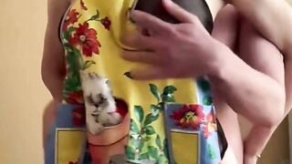 Abigail Mac Stepsister Banged In Floral Apron With Huge Ebony Dick