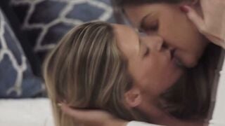 Gizelle Blanco & Addison Vodka Lesbian Kissing & Ass Lick Foreplay