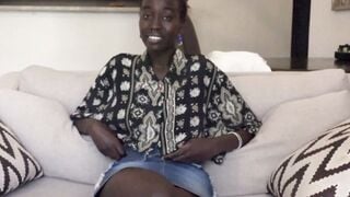 Ebony Amateur Pounded Rough on Floor During Casting Interview