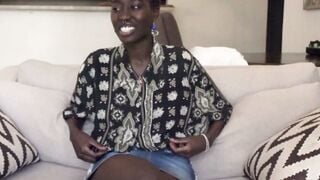 Ebony Amateur Pounded Rough on Floor During Casting Interview