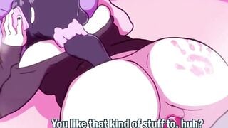 Cartoon Teen Deepthroats Massive Cock in Pink Bedroom