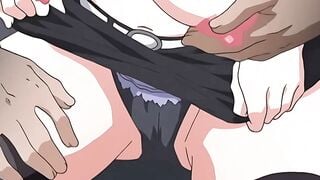 Anime Schoolgirl Sucks Cock in Office Secret Hardcore Blowjob Scene