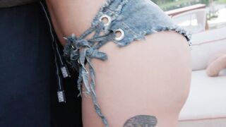 Remy Woods Sucks Cock and Gets Fucked from Behind at Resort