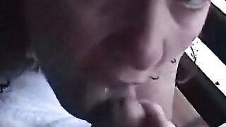 Mature Amateur Swallows Young Guy's Cum on Spring Break