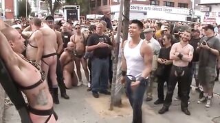 Brian Bonds Public Street Flogging & Gangbang Facial